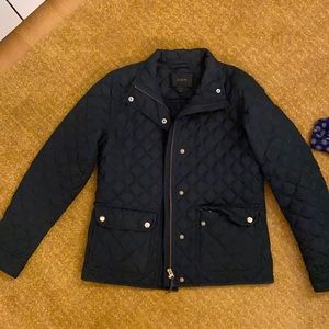 Forest Green J Crew Quilted Jacket
